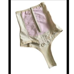 Bellefit Beige XS Postpartum Girdle Corset with Hook & Eye Front Closure